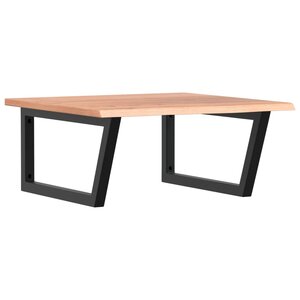 vidaXL Étagère de vasque murale acier et bois de chêne massif