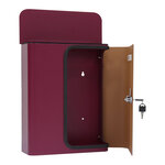 Profirst ziefen boîte aux lettres rouge baie aspect bois