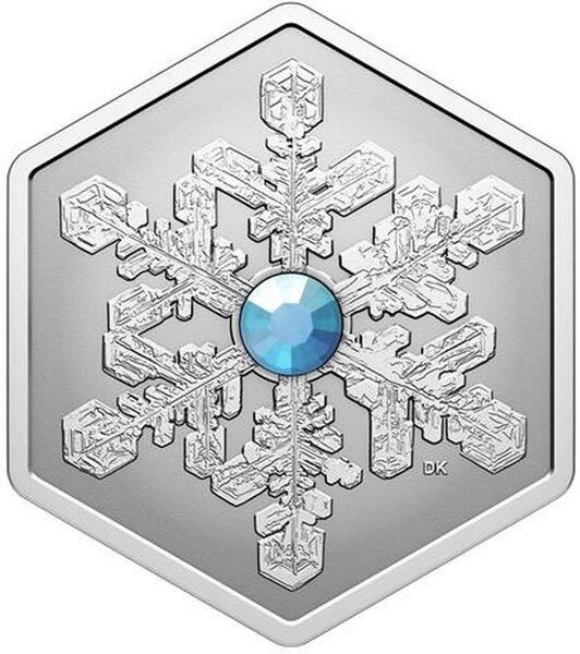 Pièce de monnaie en Argent 20 Dollars g 32.41 Millésime 2024 SNOWFLAKE