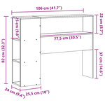 vidaXL Tête de lit avec rangement blanc 100 cm bois massif de pin