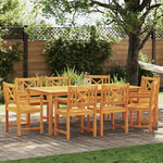 vidaXL Chaise de jardin 8 Pièces Marron 56 x 56 x 90 cm