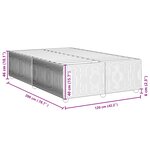 vidaXL Cadre de lit Gris clair 120x200 cm Velours
