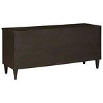 vidaXL Meuble TV Noir et or 100 x 33 x 46 cm bois de manguier massif