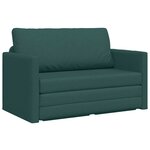 vidaXL Canapé-Lit Vert foncé 124 x 71 x 78 cm tissu