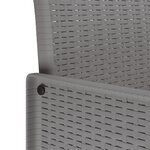 vidaXL Ensemble de salle à manger de jardin 3 pièces avec coussins en poly rattan gris clair