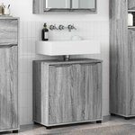 vidaXL Armoire de lavabo de salle de bain Gris Sonoma 60 x 30 x 60 cm