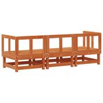 vidaXL Unité de canapé sectionnel Brun Ciré 183 x 61 x 62 cm