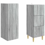 vidaXL Ensemble de Meubles 2 Pièces Sonoma gris 33 x 34 5 x 90 cm