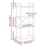 vidaXL Étagère Chêne Sonoma 56 x 34 x 133 5 cm Bois d'ingénierie
