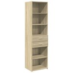vidaXL Buffet haut chêne sonoma 50x42 5x185 cm bois d'ingénierie