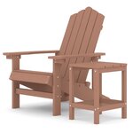 vidaXL Chaise de jardin Adirondack avec table PEHD Marron