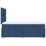 vidaXL Sommier à lattes de lit avec matelas bleu 120x190 cm tissu