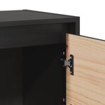 vidaXL Tables de chevet 2 Pièces Noir 40x30 5x40 cm Bois de pin massif