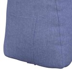 vidaXL Coussin de Dos Bleu denim 80 x 24 x 50 cm tissu