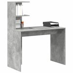 vidaXL Bureau Gris béton 102 x 50 x 124 cm Bois d'ingénierie