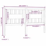 vidaXL Tête de lit Marron miel 166x4x100 cm Bois massif de pin