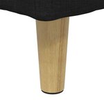 vidaXL Pouf de rangement avec coussin Noir 40 x 40 x 45 cm tissu