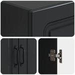 vidaXL Ensemble de Meubles 2 Pièces Noir 66 x 34 5 x 87 cm