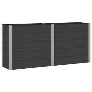 vidaXL Jardinière surélevée Noir 200 x 50 x 91 cm