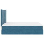 vidaXL Cadre de lit ottoman avec matelas bleu foncé 140x190 cm velours