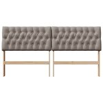 vidaXL Tête de lit capitonnée Taupe 180 cm Pin massif