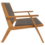 vidaXL Mobilier de jardin Gris 122 x 78 x 73 cm Bois d'Acacia Massif