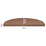 vidaXL Tapis d'escalier auto-adhésifs 15 Pièces Marron 80 x 24 5 x 3 5 cm