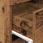 vidaXL Table de chevet avec 2 tiroirs vieux bois 36x36x68 cm
