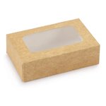 Boîte pâtissière kraft à fenêtre 12x11x5 cm (lot de 50)