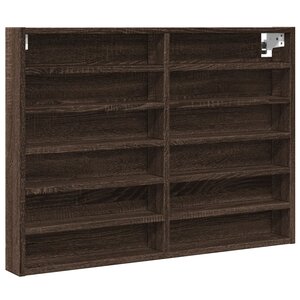 vidaXL Armoire à vitrine chêne marron 80x8 5x58 cm bois d'ingénierie