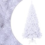 vidaXL Arbre de Noël artificiel avec branches épaisses blanc 180cm PVC