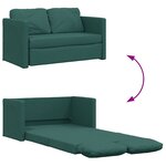 vidaXL Canapé-lit 2 en 1 vert foncé 112x174x55 cm tissu