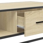 vidaXL Table basse chêne sonoma 100x57x35cm bois d'ingénierie et métal