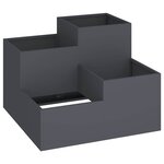 vidaXL Cache-pot de jardin Anthracite 100 x 100 x 60 cm Acier