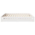 vidaXL Cadre de lit avec tiroirs sans matelas blanc 180x200 cm
