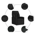 vidaXL Fauteuil inclinable noir tissu