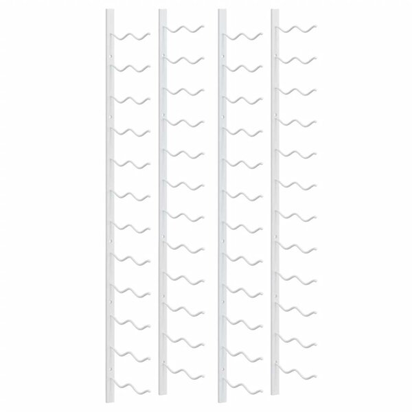 vidaXL Casier à vin mural pour 24 bouteilles 2 Pièces Blanc Fer