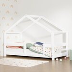 Lit cabane enfant LUCKY 80 x 180 blanc