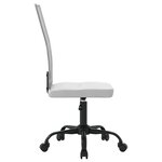 vidaXL Chaise de bureau réglable en hauteur blanc tissu en maille