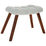 vidaXL Chaise de relaxation avec tabouret Gris clair Velours