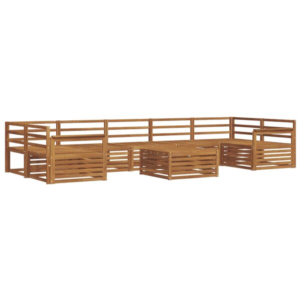 vidaXL Ensemble de canapés d'extérieur 8 Pièces Naturel
