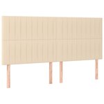 vidaXL Sommier à lattes de lit avec matelas Crème 200x200 cm Tissu