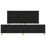 vidaXL Cadre de lit avec tête de lit Noir 200 x 200 cm tissu