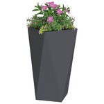 vidaXL Jardinière 2 Pièces Anthracite 40 x 40 x 75 cm Acier