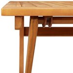 vidaXL Table de Jardin Marron 90 x 55 x 75 cm Bois d'Acacia Massif