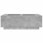 vidaXL Table basse avec LED infini gris béton 116x69x40 cm