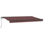 vidaXL Auvent Rétractable Marron 400 x 200 cm tissu
