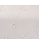 vidaXL Canapé d'angle Chesterfield 6 places Cuir artificiel Blanc