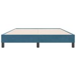 vidaXL Cadre de lit sans matelas bleu foncé 140x220 cm velours
