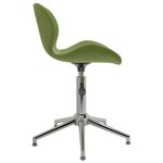 vidaXL Chaises pivotantes à manger lot de 4 vert clair velours